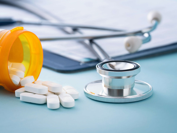 Medicine and heart monitor