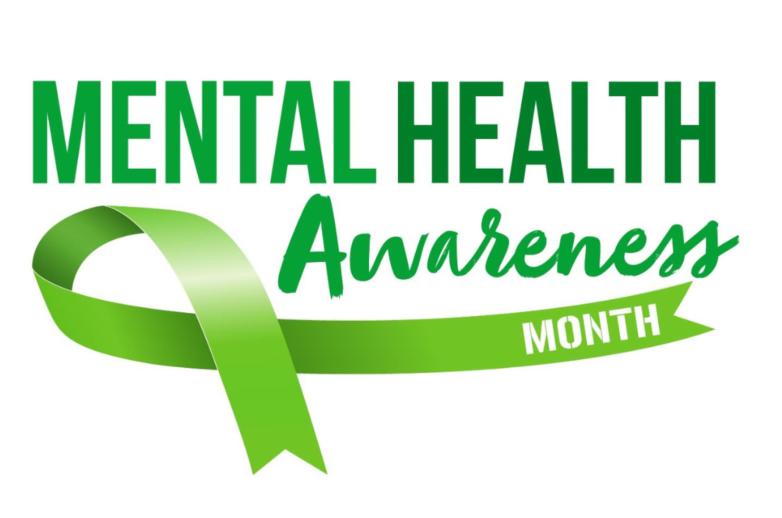 This a 2024 graphic which says "Mental Health Awareness Month"